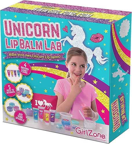GirlZone Unicorn Lip Gloss Kit Make Your Own Lip Balm Fun Girls